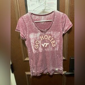Legacy Women's Burgundy Go Hokies Graphic V-Neck Tee